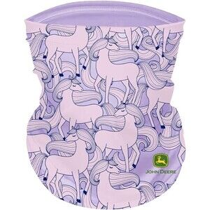 LP76874 John Deere Licensed Youth Lavender Horse Neck Gaiter CUTE!! NEW W/ TAGS!